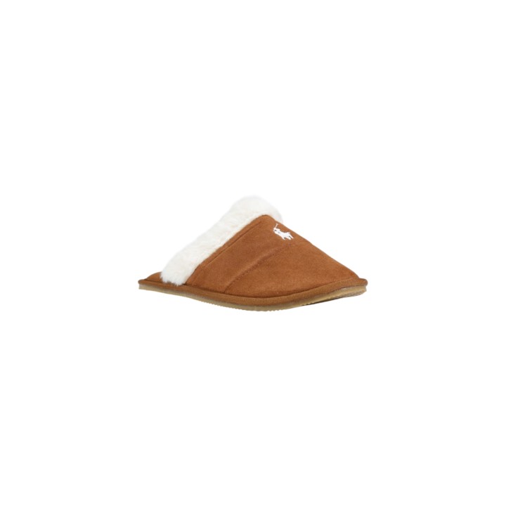 Ralph Lauren zapatilla de casa de mujer KELCIE RF103631 en cuero vista tres cuartos