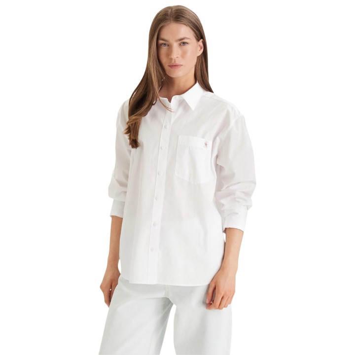 Calvin Klein Jeans camisa de mujer blanca vista frontal