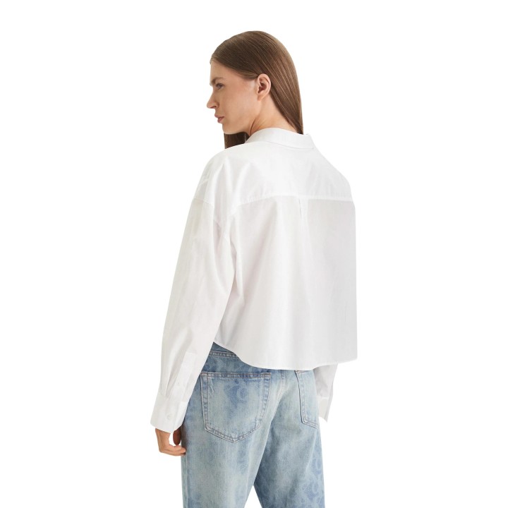 Camisa blanca de mujer Calvin Klein Jeans LV047F148G vista posterior