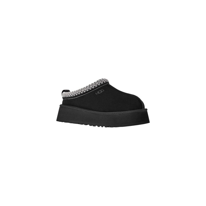 UGG Tazz II zueco de mujer negro vista tres cuartos frontal