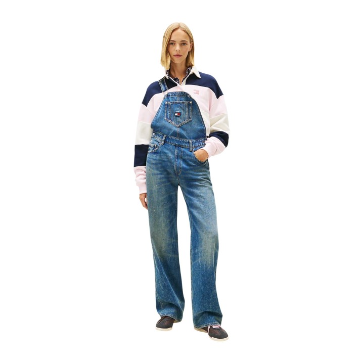 Tommy Hilfiger Jeans peto de mujer en denim azul vista frontal