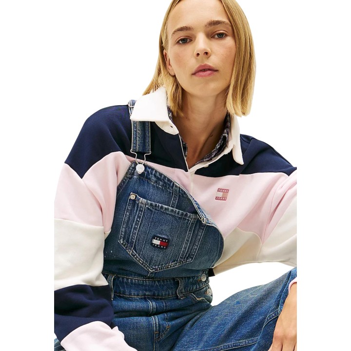 Tommy Hilfiger Jeans peto de mujer en denim azul detalle frontal