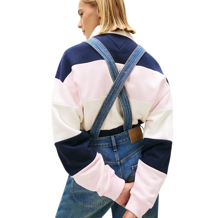 Tommy Hilfiger Jeans peto de mujer en denim azul vista posterior