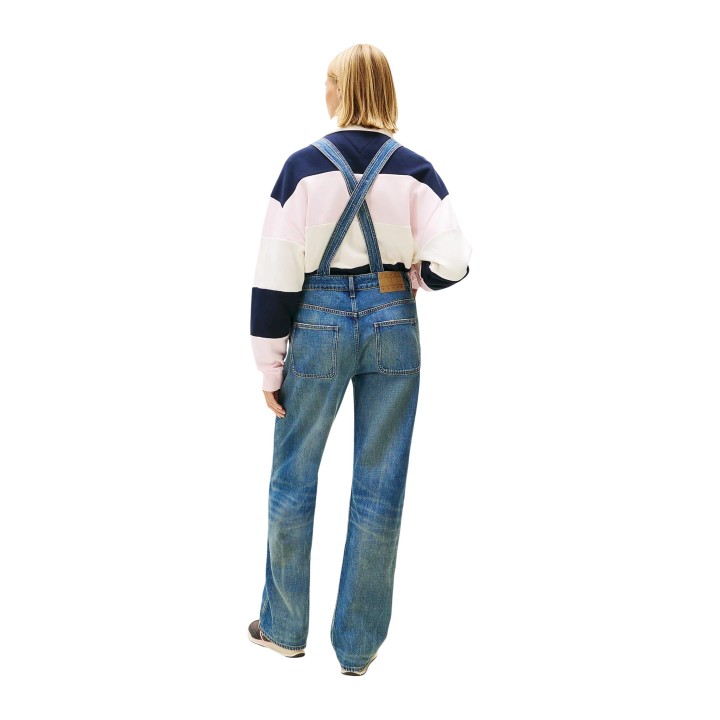 Tommy Hilfiger Jeans peto de mujer en denim azul vista posterior completa