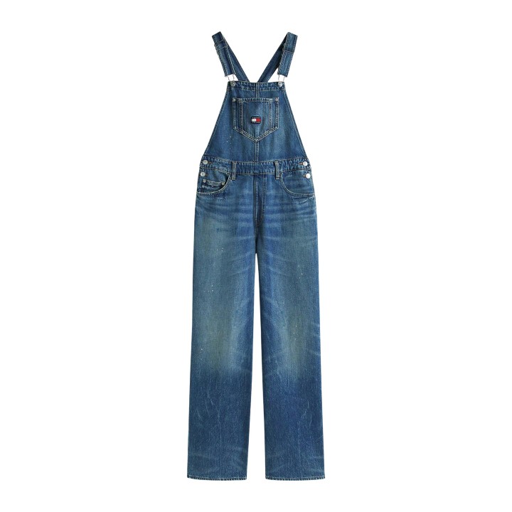 Tommy Hilfiger Jeans peto de mujer en denim azul vista frontal del producto