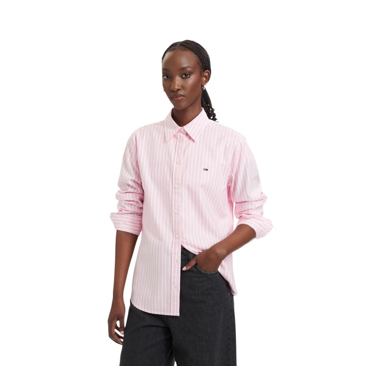 Tommy Hilfiger Jeans camisa de mujer rosa DW0DW19890 vista frontal