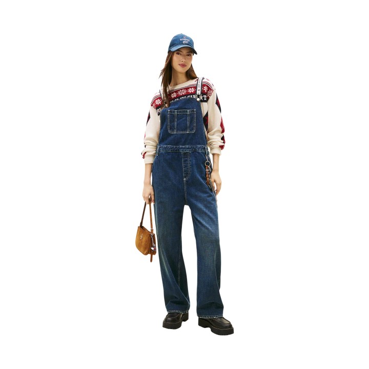 Peto de mujer Tommy Hilfiger Jeans en denim azul vista frontal