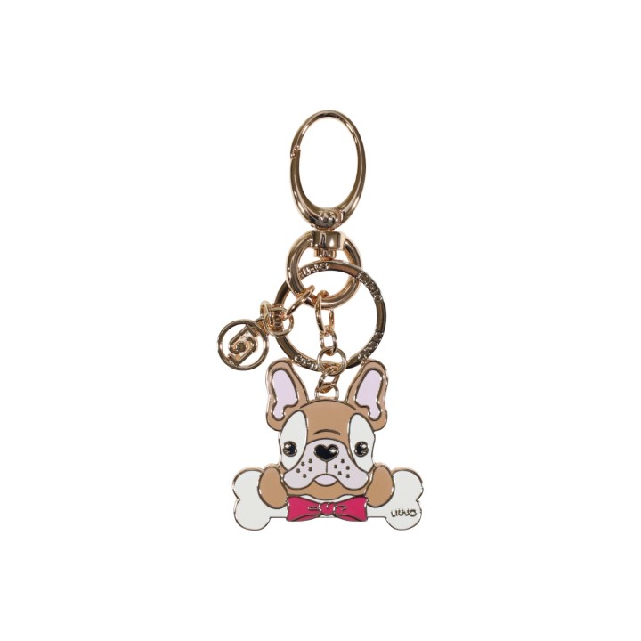 Liu-Jo llavero de mujer dorado DOG KEY RING AA6090 A0001 vista frontal