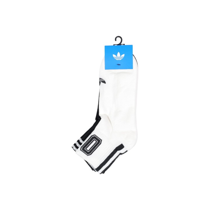 Adidas Originals calcetines unisex blancos y negros vista frontal