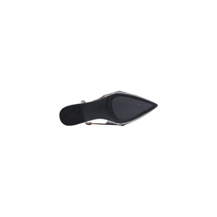 Suela negra de zapatos de tacón Guess grises de mujer vista de detalle