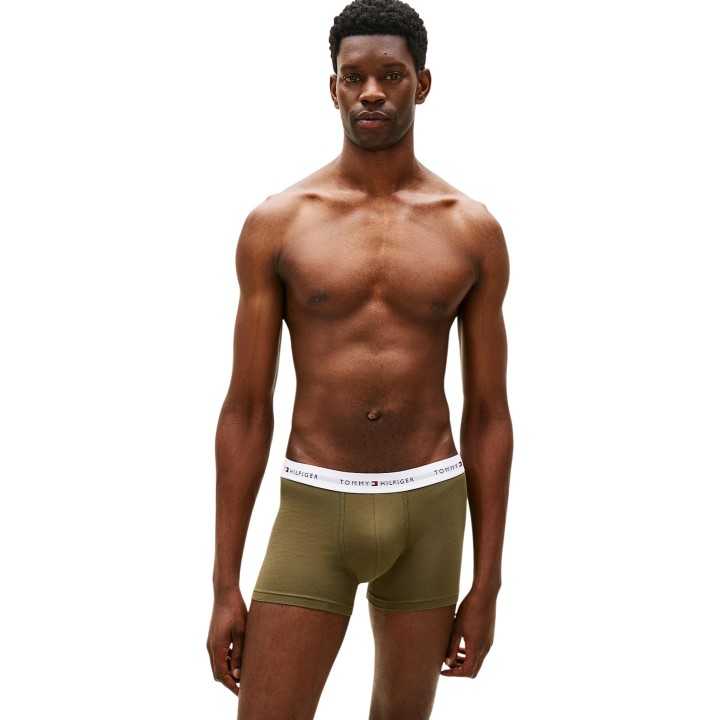 Bóxer Tommy Hilfiger para hombre UM0UM03889 verde oscuro vista frontal
