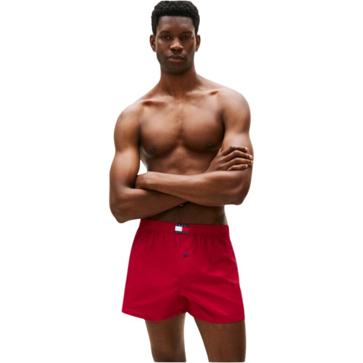 Tommy Hilfiger bóxer de hombre tejido rojo vista frontal