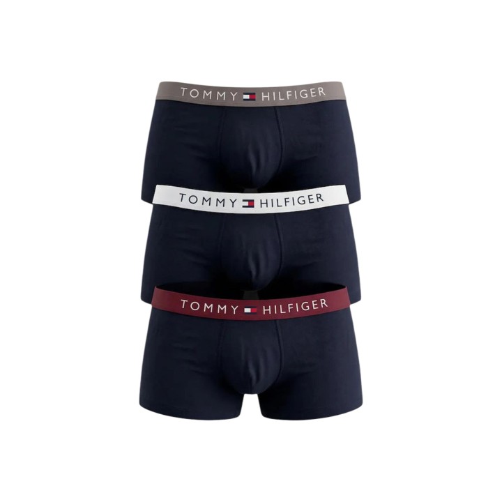 Pack de 3 bóxers Tommy Hilfiger para hombre en azul marino vista frontal