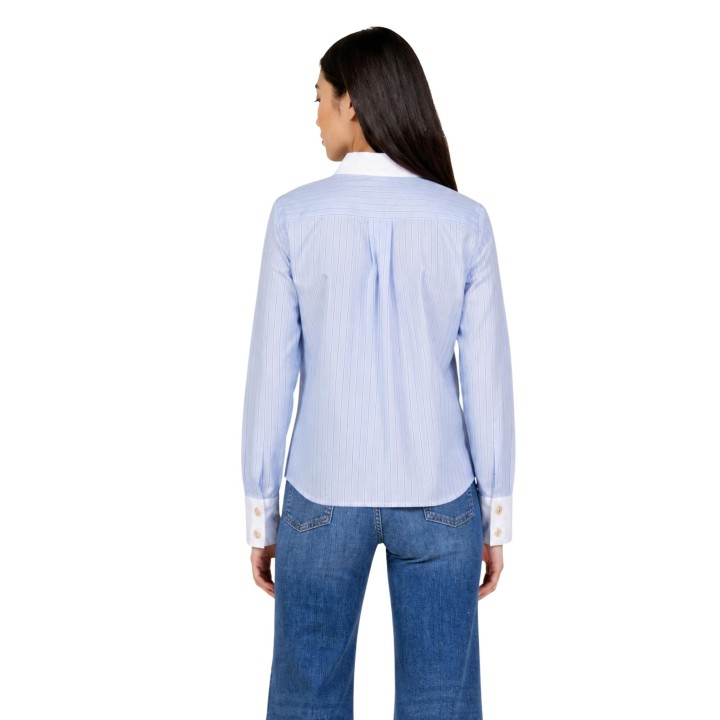Morgan De Toi camisa de mujer 251-CKARA azul cielo a rayas vista posterior