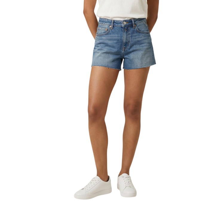 Replay pantalón corto vaquero de mujer azul vista frontal
