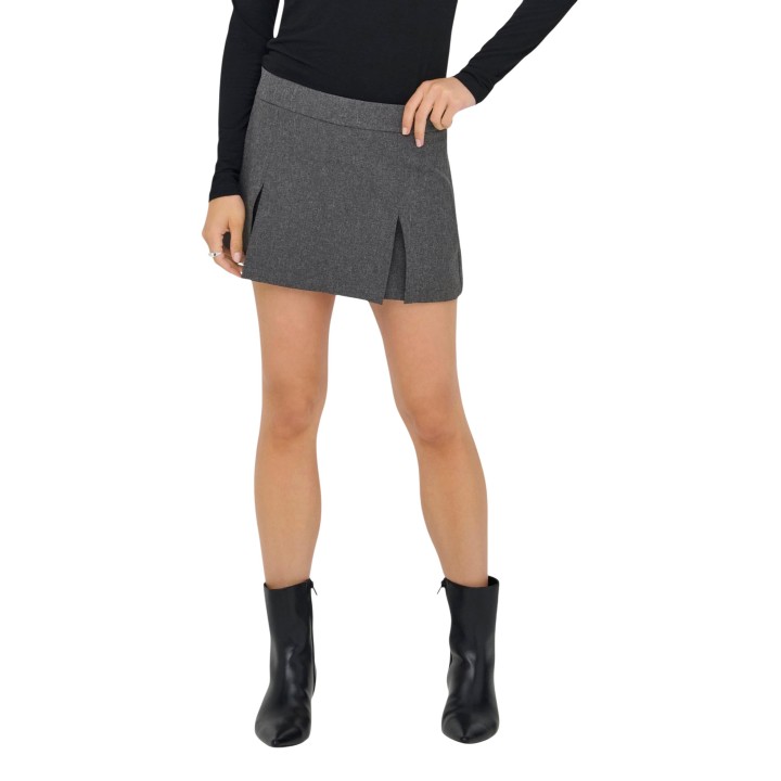 Pantalón corto de mujer Jacqueline de Yong Jdycleo gris oscuro vista frontal