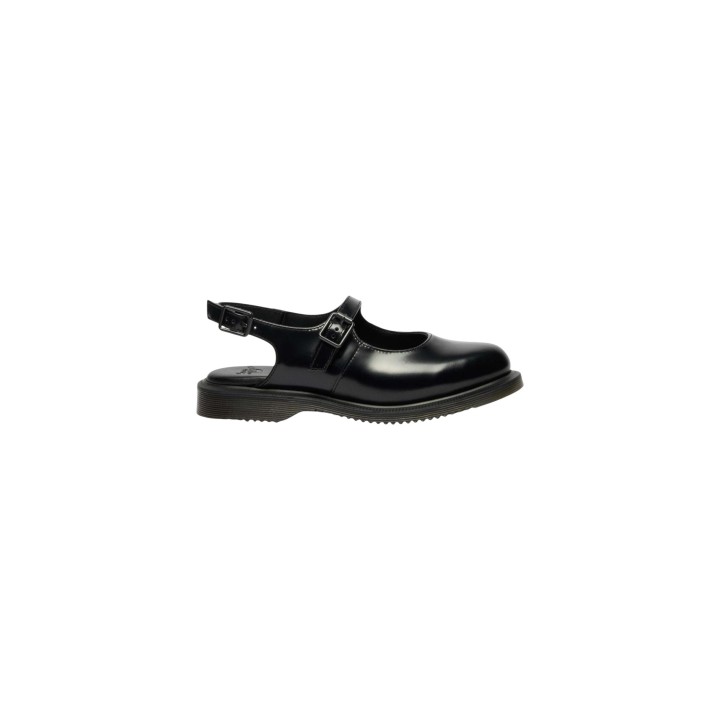 Dr. Martens Madaline 42132001 sandalias de mujer negras de piel lisa vista lateral