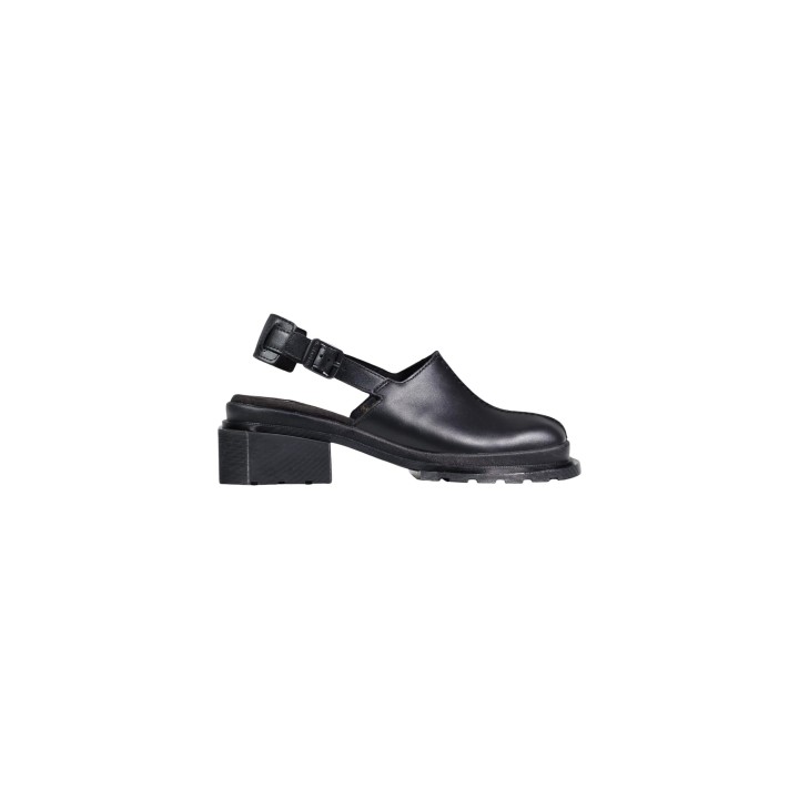 Sandalia mule negra de mujer Dr. Martens Maybole 42155001 en vista lateral