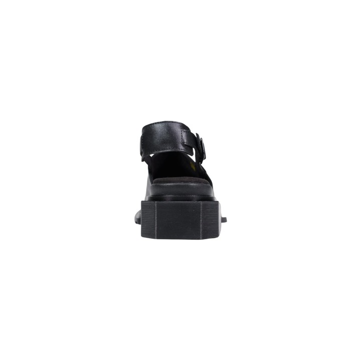 Sandalia mule negra de mujer Dr. Martens Maybole 42155001 en vista posterior