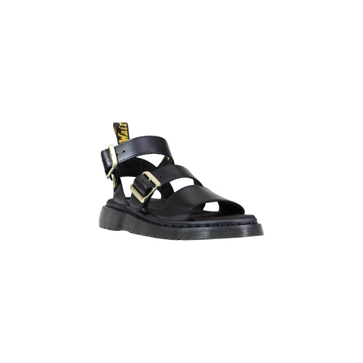 Sandalias Dr. Martens Gryphon Black Atlas 42329001 de mujer negras vista tres cuartos