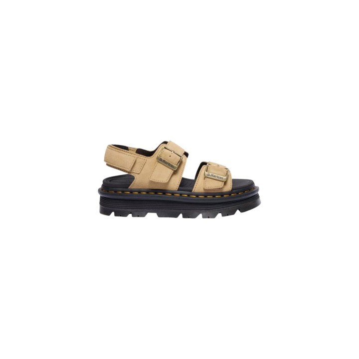 Dr. Martens sandalias de mujer beige de ante Zebzag vista lateral