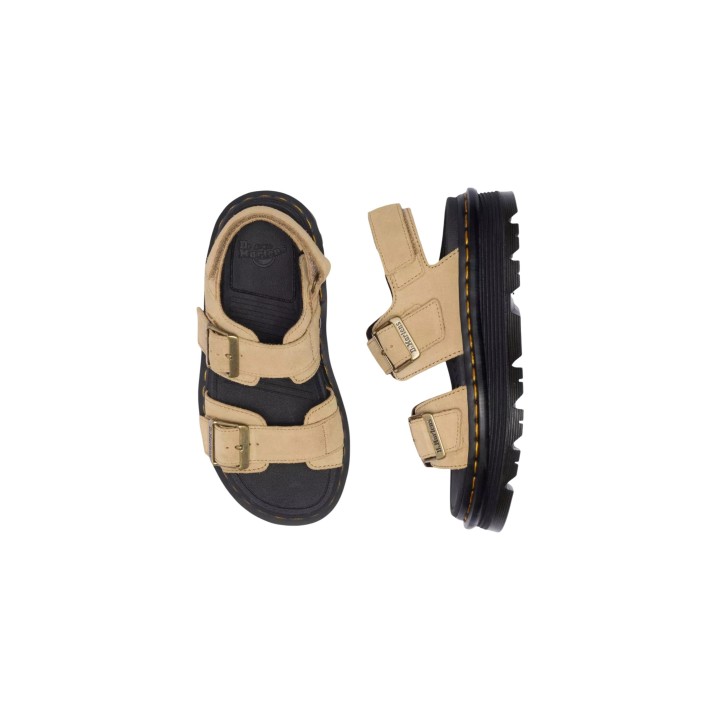Dr. Martens sandalias de mujer beige de ante Zebzag detalle