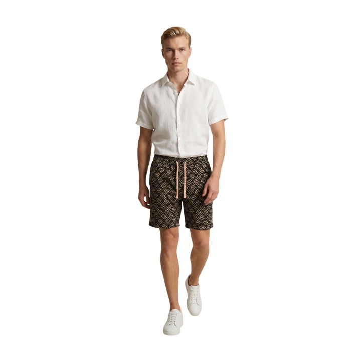 Gianni Lupo GL1019TB pantalón corto negro de hombre vista frontal