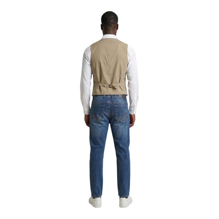 Gianni Lupo chaleco de hombre beige GL9710-S26 vista posterior