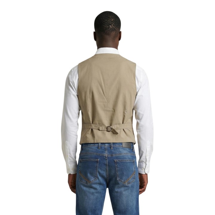 Gianni Lupo chaleco de hombre beige GL9710-S26 detalle posterior