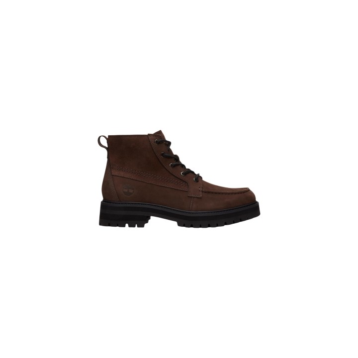 Timberland Hayd Mid Lace Boot para hombre marrón oscuro vista lateral