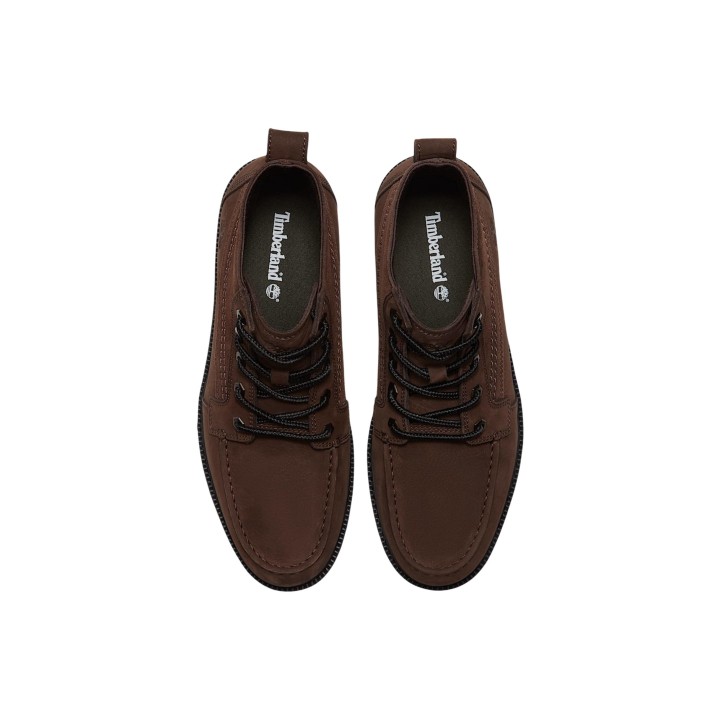 Timberland Hayd Mid Lace Boot para hombre marrón oscuro vista superior
