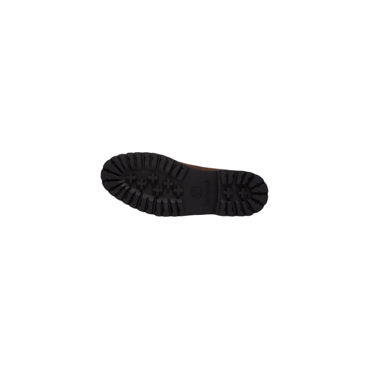 Suela negra de la bota Timberland Hayd Mid Lace Boot marrón oscuro vista inferior