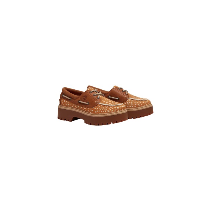 Timberland STST Boat Shoe TB0A2GVFANR para mujer en marrón vista tres cuartos