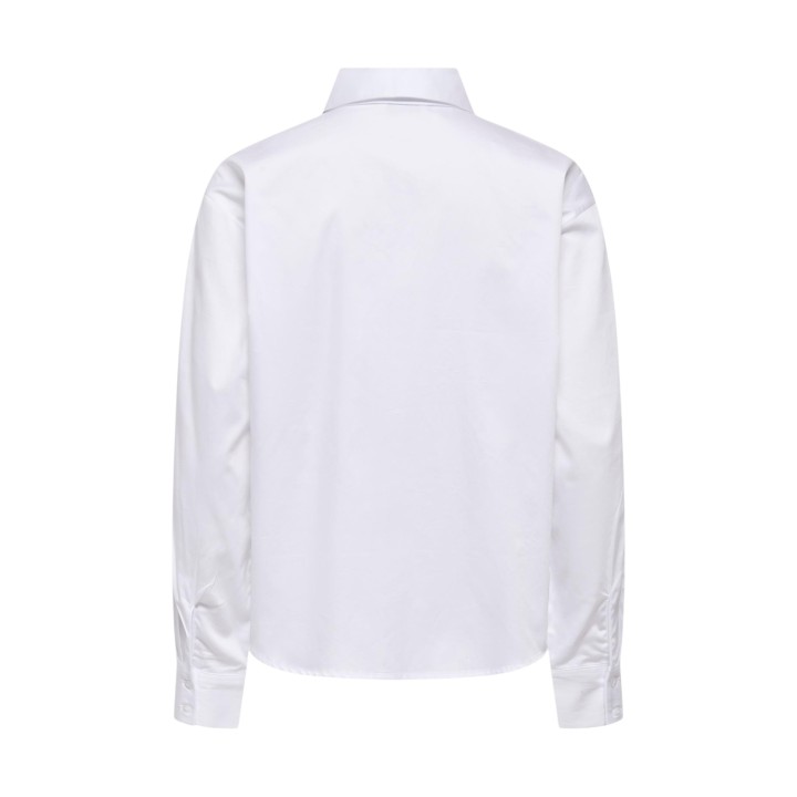 Jacqueline de Yong camisa de mujer blanca con lazo vista posterior