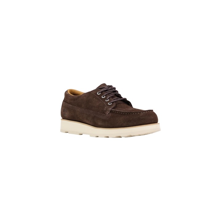Zapato Timberland Britton Mills para hombre en marrón oscuro vista tres cuartos frontal