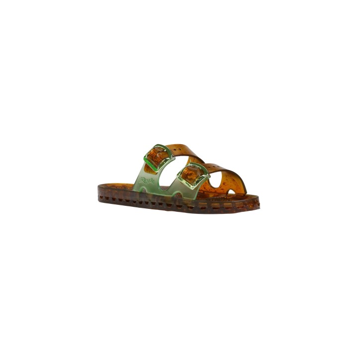 Chanclas de mujer Sensi La Jolla Telma&Louise 4151/TL verde salvia vista tres cuartos