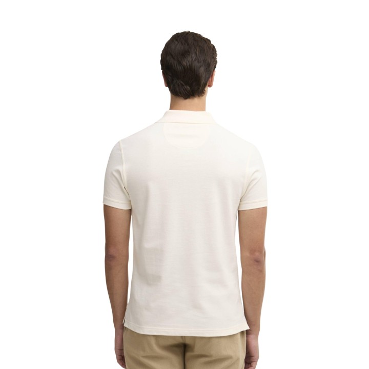 Barbour polo de hombre Tartan Pique MML0012 color crema vista posterior