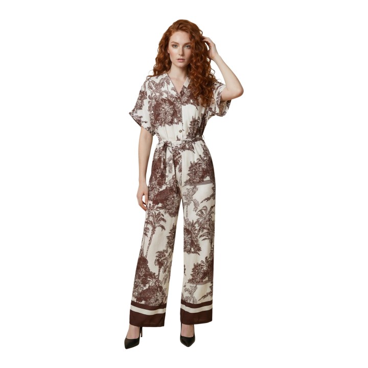 Mono de mujer Artigli ACTU004769 marfil estampado vista frontal