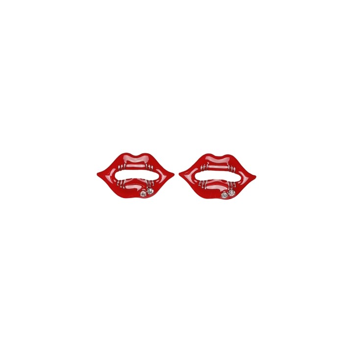 I am broches rojas para mujer Spille Rosse en vista frontal