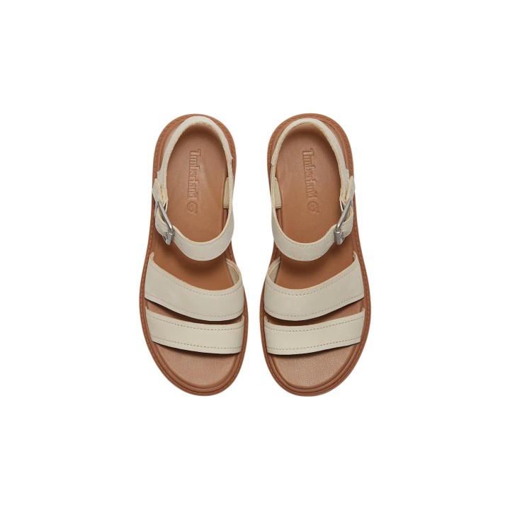 Timberland sandalia de mujer beige claro STST Backstrap Sandal detalle superior