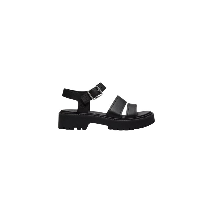 Timberland sandalia de mujer negra STST Backstrap vista lateral