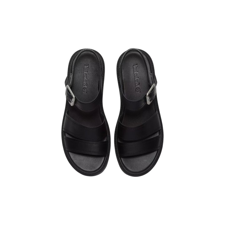 Timberland sandalia de mujer negra STST Backstrap vista superior