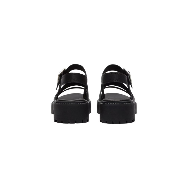Timberland sandalia de mujer negra STST Backstrap vista posterior