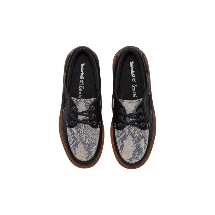 Timberland STST Boat TB0A2GVFAFT para mujer en negro detalle superior