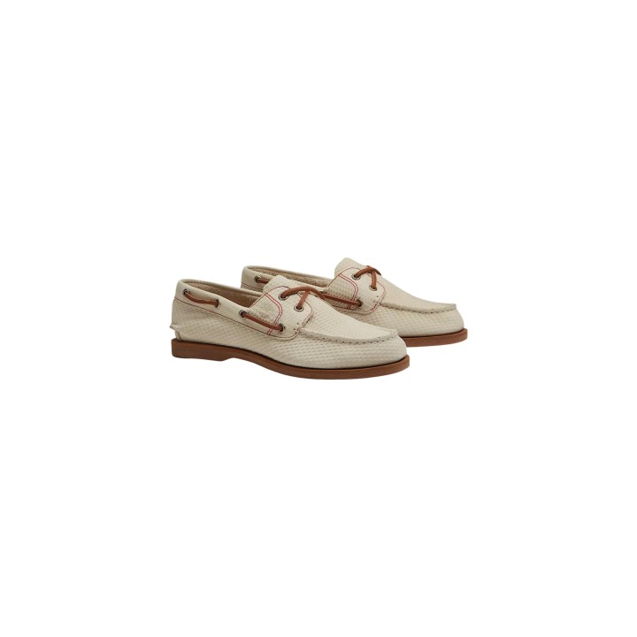 Timberland zapatos Clas Boat para mujer beige claro vista de tres cuartos