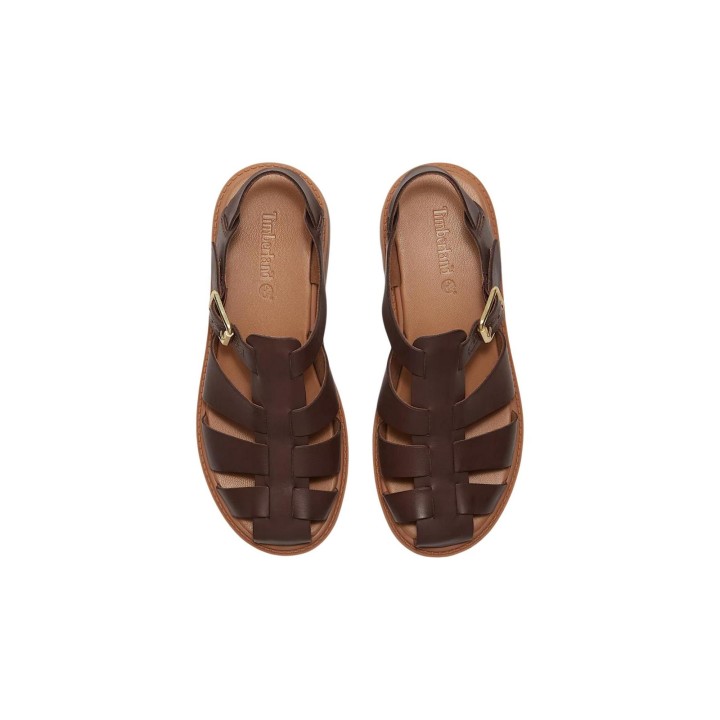 Timberland sandalia de mujer marrón oscuro STST Fisherman Sandal vista superior