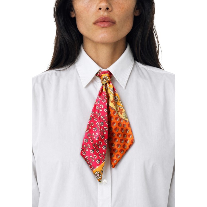 I am foulard floral naranja para mujer detalle frontal