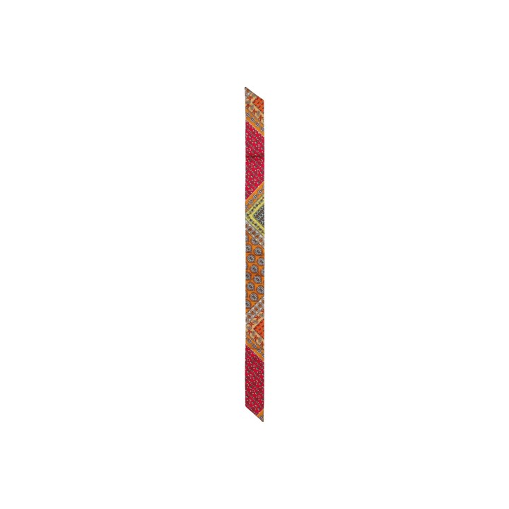 I am foulard floral naranja para mujer detalle del diseño