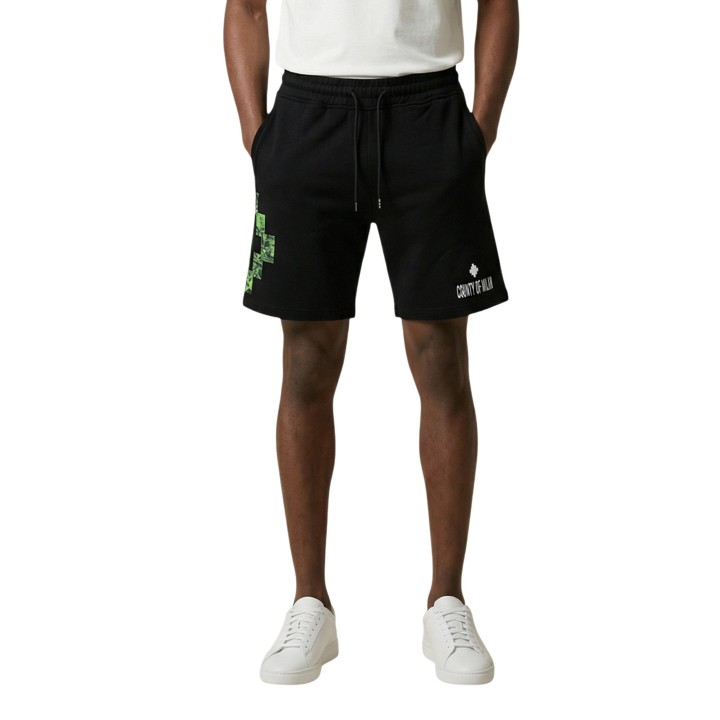 County Of Milan pantalón corto negro de hombre S6CMMABE072 vista frontal