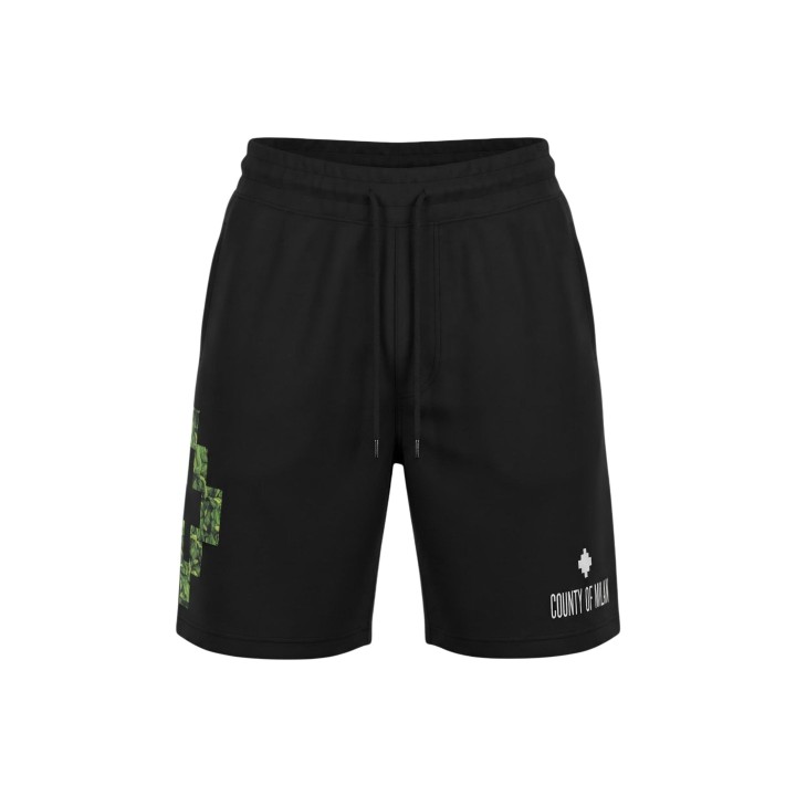 County Of Milan pantalón corto negro de hombre S6CMMABE072 detalle frontal